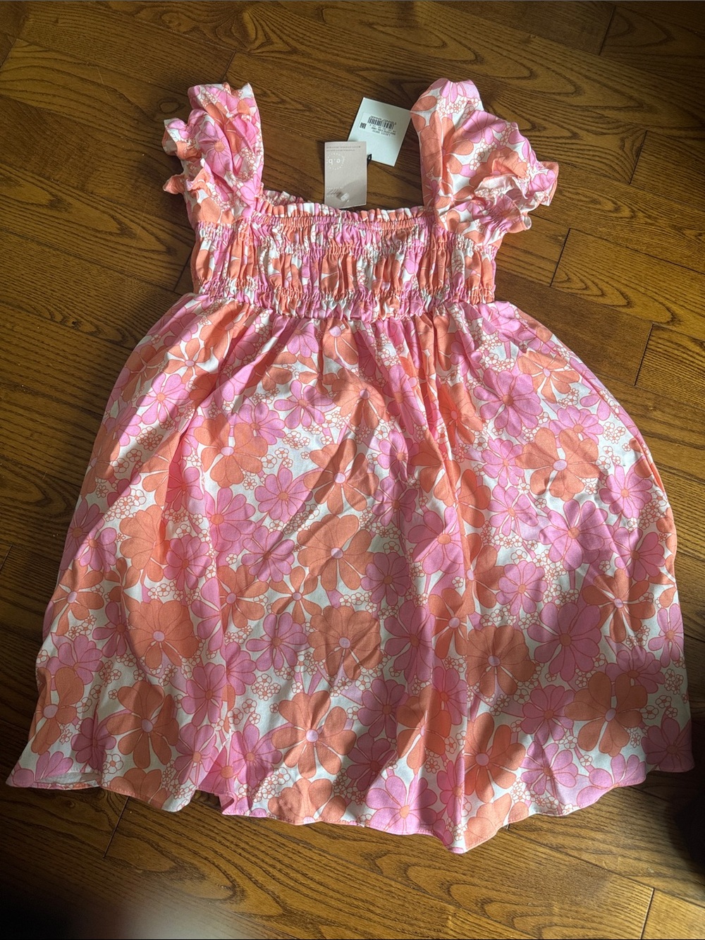 Glamorous Pink & Peach Floral Casual Sundress